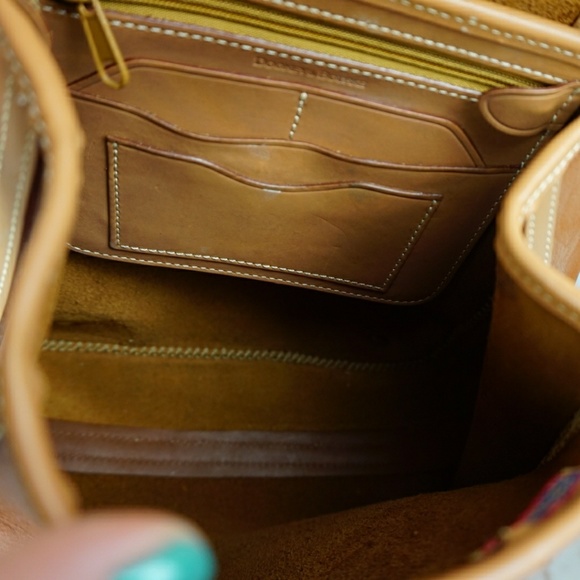 Vtg Dooney & Bourke Pristine Cognac Backpack - Picture 5 of 7